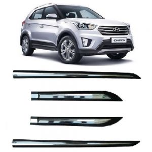 Door Side Beading For Creta Old  - Silver & Black
